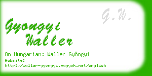 gyongyi waller business card